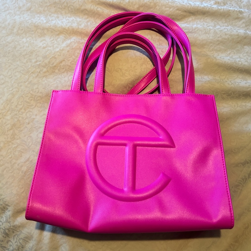 Telfar Shmedium Pink Azalea Shopping Bag